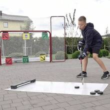 Shoot Pad - Sports Training Aid Shooting, Passing And Stick Handling - Skills Training Practice Surface 30 Inchx 60 Inch - Reel Feeling Roll Board - Shoot Pad + Passer One Timer - View 5