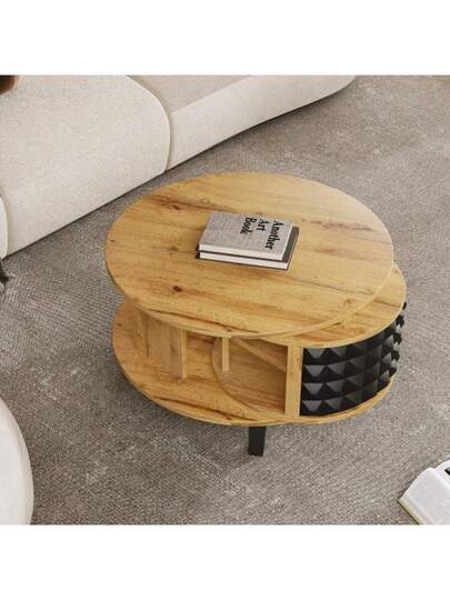 Coffee Table, Swivel Side Tafel Hidden Internal Storage view 4