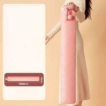 Large Capacity Warm Water Bag, Plush Cover, Leakproof Rubber PVC, Refillable Hot Water Bottle For Home Use - Multicolor - View 6