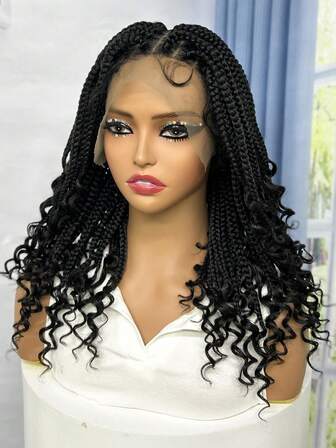 Braids Wig Synthetic Lace Wig Beginners Friendly Heat Resistant Wig For Women