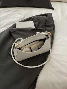 Customized Name Women's Crossbody Bag - Zipper PU Shoulder Bag, Elegant Casual/Formal Occasion Suitable - White/Khaki/Black, Daily Gift Choice - Multicolor - View 5