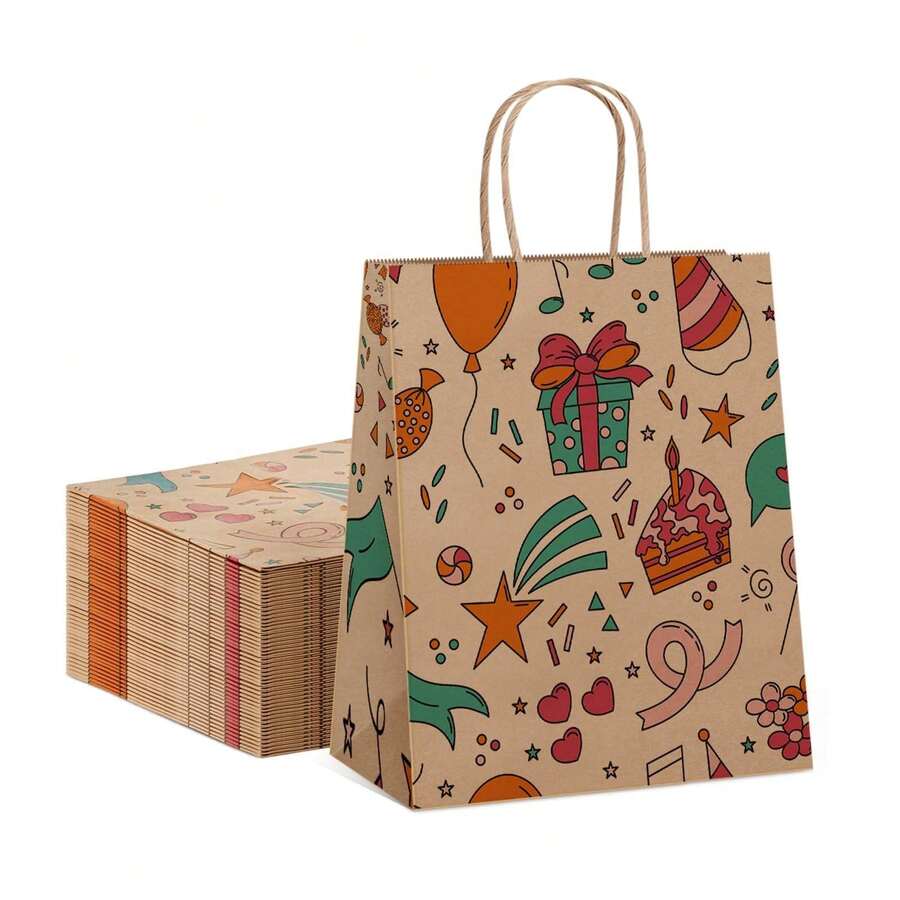 Gift Wrap Bags - 原木色 (生日B) - 查看 1