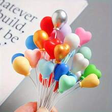 5 pièces de pendentifs de ballon en résine miniature, ballons de couleurs mélangées, accessoires de maison de jouet, parfaits pour les maisons de jouets miniatures, accessoires de photographie de modèle miniature - Multicolore - Voir 4