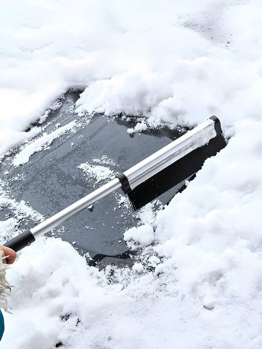 1pc New Retractable Snow Brush, Extendable Snow Brush And Ice Scraper, Efficient For Clearing Snow On Cars, Trucks, And SUVs - Multicolor - View 1