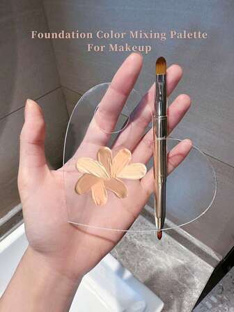 1 pieza Paleta de mezcla de maquillaje de acrílico transparente para mezclar y difuminar maquillaje de base, sombras de ojos, pestañas, lápices labiales, arte de uñas (solo se incluye la paleta), barato, relleno de calcetines, maquillaje, herramientas de maquillaje, cosas baratas, regalos, regalos para mujeres, regalos de Navidad