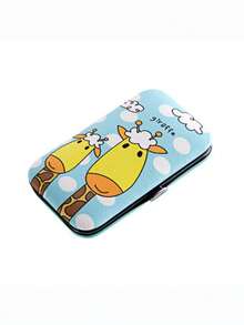 1PC Cartoon Stainless Steel Earwax Cleaning Set, Including Ear Scoop, Nail Clippers, Scissors, File, Tweezers, Portable 7-Piece Set Of Tools, Home Personal Care Set, Christmas And Halloween, Home Cleaning And Care Products.