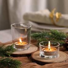 36pcs Assorted Votive Candle Holders Glass Candle Holder For Wedding Decor Clear Tealight Candle Holder For Table Centerpiece And Party Decor With Elegant Aesthetic And Versatile Use In Events And Indoor Lighting Settings - 清除 - 查看 3