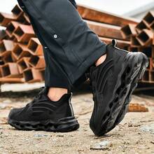 1双男女通用菱形图案TPU几何安全鞋，适合户外，四季皆宜