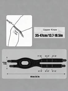 1 件可调节弹性髌骨护膝，用于缓解膝盖不适，膝盖压缩套护膝，男女健身护膝，适用于篮球、网球、健身、跑步，膝盖以上 10 厘米/4 英寸，周长：30-56 厘米/12-22 英寸，黑色/灰色健身配件护膝 - 彩色 - 查看 4