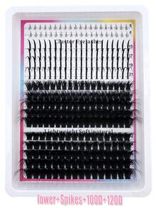 4 Styles Cartoon Eyelash Clusters, Pointed Tip Eyelashes, Individual Eyelash Clusters, Pointed Tip + Lower Lashes + 160D + 200D/60D + 80D/80D + 100D Natural Makeup Effects, 320/310/290/190 Pieces, 6-21mm Mixed Length, Cat Eye Thick & Moisturizing False Eyelashes, Reusable, Individual Segment Lashes, Lightweight & Soft, Suitable For DIY Lash Extension At Home - DD - 查看 11