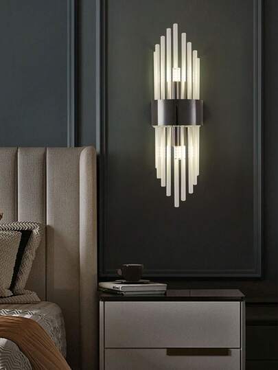 1PC/ Moderne Gold/Black Crystal Wand Lamp, Stainless Steel Base, High Quality Shine Lamp Body, Cafe, Living Room, Bedroom, Villa Home Room ative Lighting Fixture view 10