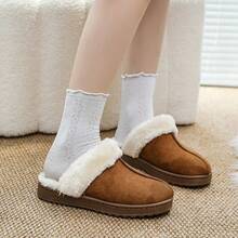 بوت ثلج كاجوال للنساء، بوت قصيرة دافئة للاستخدام الداخلي - ZK-007 كستنائي - مشاهدة 5