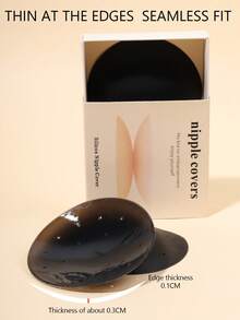 TSLBNRIO 女士盒装硅胶乳贴,适用于无肩带文胸、隐形文胸、内衣配件,隐形无痕,防凸出,可水洗,可重复使用,适用于文胸、睡衣、正装、婚纱、比基尼、保暖衣物 - 彩色 - 查看 5