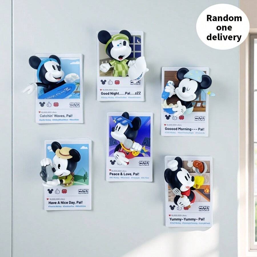 Miniso Mickey Mouse Collectible Magnetic Figures - Surprise Blind Box Assorted