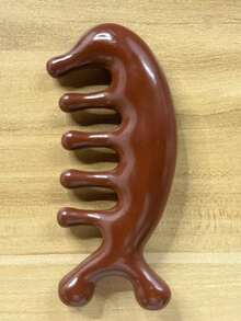 1把天然檀香木宽齿梳，多功能，带头皮按摩功能，防静电，适用于沙龙、旅行、返校、度假等场合。