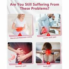 Electric Heating Pad Massager Period Wireless Heating Pad For Cramps Cordless Portable Menstrual Heating Pad With USB Menstrual Portable Heating Pad Wearable Better For Women And Girls - Green - View 2