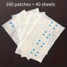 160pcs Invisible Face Lifting Tapes, Suitable For Eyes, Chin And Neck, Lifting Tapes, Waterproof Transparent Shaping Strips, Face Lifting Tool, Practical Tool - Multicolor - View 14