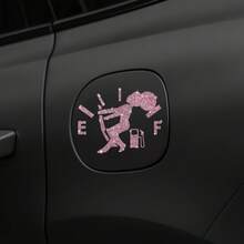 1 pieza Pegatina de coche, Pegatina de consumo de combustible, Pegatina brillante para la tapa del tanque de combustible, Pegatina decorativa para la tapa del tanque de combustible del Body del coche, Pegatina reflectante de dibujos animados personalizada para coche - Unitalla - Ver 7