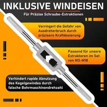 11件套螺丝取出器套装，螺丝拆卸工具套装，用于钻孔和拆卸损坏的螺丝