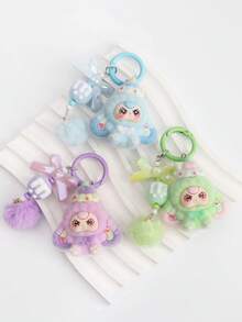 1pc Cute Cartoon Dessert Keychain Bag Charm, Adorable Gift Idea, Suitable For Students And Daily Use