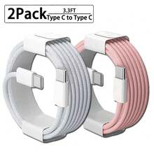 PD Charger 20W Fast Charging Type-C Power Adapter With 1 USB C To C Data Cable (Length: 3.3FT/6.6FT/10FT) Compatible With IPhone 17,16,15 Pro Max,WithSamsung Fast Charging Cable Phone Charger High Output Power - EU C Type Plug(220-240V) - View 9