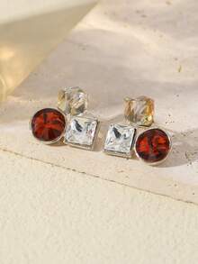 1pc Shiny Geometric Crystal 3D Open Ring - Multicolor - View 5