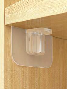 5pcs Partition Bracket Holders, No Drill Shelf Supports, Wardrobe Divider Clips, Triangular Brackets - Multicolor - View 11