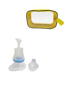 1 dispositivo + 1 máscara grande + 1 máscara pequeña + bolsa de almacenamiento, dispositivo antiahogo, dispositivo de rescate por ahogo para adultos, dispositivo portátil de succión de vías respiratorias, dispositivo de Heimlich para kit de primeros auxilios en el hogar y viajes