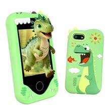 2.8英寸高清双摄像头触摸屏儿童智能手机玩具,双镜头设计,恐龙造型,圣诞节/生日礼物,适合3-10岁男孩,旅行及学前学习玩具 - 彩色 - 查看 3