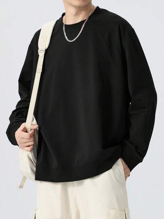 Plus Size Solid Color Long Sleeve T-Shirt, Solid Color Undershirt Long Sleeve Top, Suitable For All Seasons