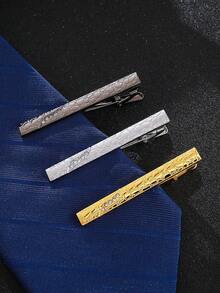 1pc Men's Simple Business Necktie Accessory Tie Clip, Asymmetrical Pattern, Affordable Clip To Enhance Style - Bevel Tie Clip - View 8