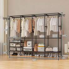 2-Tier, 3-Tier, 4-Tier Metal Garment Rack, Simple Dual-Row Multi-Function Storage Coat Rack, Freestanding Bedroom Clothes Hanger