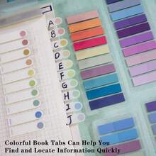 ELII Tabs 800Pcs Sticky Index Tabs Page Markers,Writable And Transparent Sticky Notes Page Tabs Book Markers Label Stickers Index Tabs For Page Marking Classify File (800 Pcs Book Tabs) - ColorB - View 6