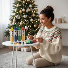 Juego de dados L-C-R - Conjunto clásico de Izquierda Centro Derecha con fichas, opción de tubo rojo/verde/azul/amarillo, juego de fiesta familiar, juego de diversión navideña, edición portátil de viaje, ritmo rápido - Multicolor - Ver 3