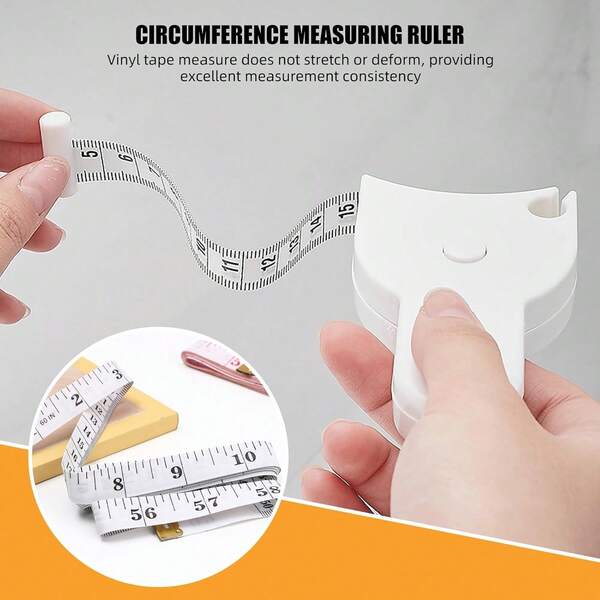 Cinta métrica portátil de alta precisión para medir la circunferencia de la cintura y las caderas, regla retráctil automática para costura y sastrería para el hogar con marcas de doble cara de PVC