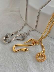 Snake Chain Necklace For Men, 18K Gold Plated Cuban Link Choker, Full Zirconia Inlay, Hip Hop Jewelry, Fashion Statement Collar Necklace - Gold - View 8