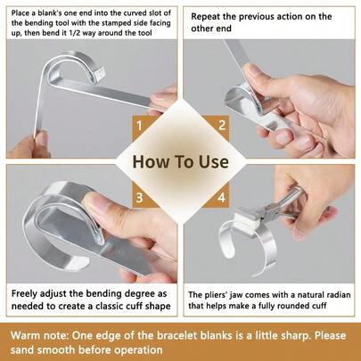 Bracelet Bending Bar For Shaping Metal Durable Jewelry Making Supplies For Crafting And Shaping Convenient And Fast Bracelet Helper For Smooth Curves And Creative Designs