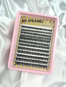 240 racimos de pestañas postizas individuales de estilo zorro con rizo D, delicadas, suaves y esponjosas, extensiones de pestañas falsas de visón sintético con efecto de maquillaje natural, adecuadas para uso diario