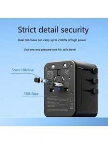 PHILIPS Adaptador de viaje multicontenedor SPB1015 con 1 puerto USB + 1 puerto Tipo-C, compatible con Australia y Nueva Zelanda, ligero y portátil, admite la carga de dispositivos. - Tipo de Enchufe B USA (220-240V) - Ver 8