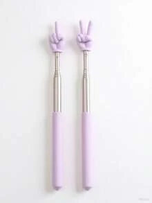 1-5支装不锈钢伸缩多功能笔，包含阅读辅助、触摸屏操作和教学功能。是教师和家长辅助孩子的实用工具。 - 彩色 - 查看 6