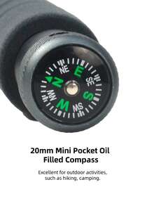 5-7 Sections Multifunctional Outdoor Hiking Trekking Pole With Compass, Comes With Storage Bag, Suitable For Camping, Hiking, Outdoor Adventure - Multicolor - View 6