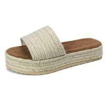 Sandals For Women Wedge Bohemian Slide Lightweight Summer Beach Shoes - Apricot 1 - View 3