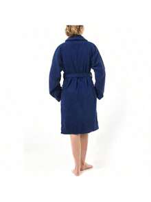 Bathrobe - Bleu marine - Voir 2