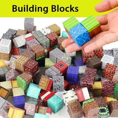 43 Piezas Bloques Magnéticos De Construcción – Juguete STEM En Caja Metálica, Ideal Para Viajes, 3+ Años