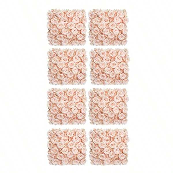 Flower Wall Pink 8 Pcs Of 50 X 50cm Artificial Flower Panels For Backdrop Photos Wedding Party Decoration Pink Covers 2sq M