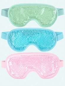 Reusable Cooling Gel Eye Mask - Cold/Hot Soothing Moisturizing PVC Ice Pack, Suitable For All Skin Types, Travel Essential Cold/Hot Compress Eye Mask, Multi-Functional Eye Mask, Refreshing Beauty Eye Mask, Plush Ice Bag Sleep Eye Mask - Multicolor - View 3