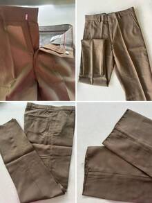 Men's Tailored Slim Fit Executive Dress Pants, Smart Casual Style, Oxford Polyester Fabric, Classic Formal, Lightweight And Refined - Xanh nâu - Xem 10