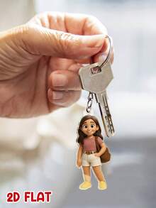 Customized 2D Character Art, Render 2D Personalized Figure Based On Uploaded Photo, Unique Keychain Gift For Family And Friends - As Shown - View 10
