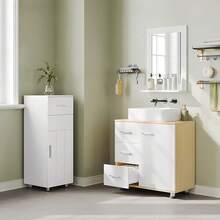 Bath Sets - White + Light Oak - View 2