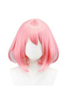 Ania角色扮演假发，粉色合成假发，派对服装 - 粉色 - 查看 1